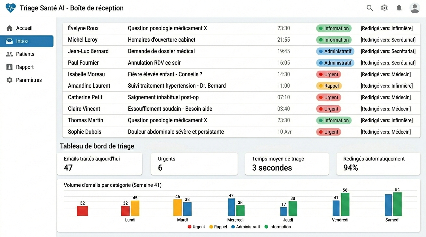 Santé — Triage emails